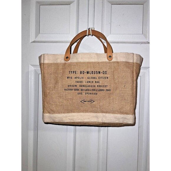 MAGNOLIA Script Market Tote Bag Joanna Gaines Waco Texas Global Citizen Jute - Picture 6 of 15